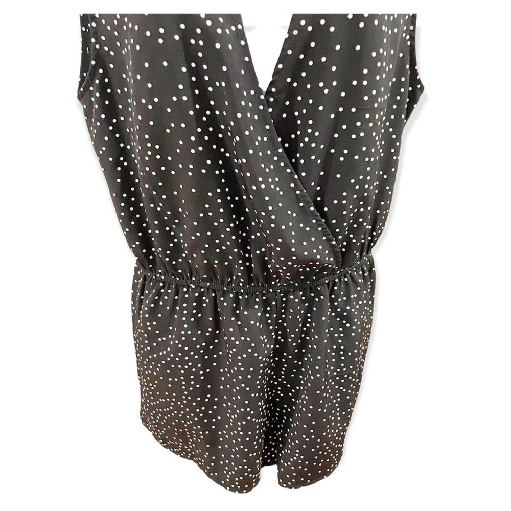 Seek the Label Polka Dot Deep V Neck Romper Black and White LF Size Medium - Picture 3 of 10